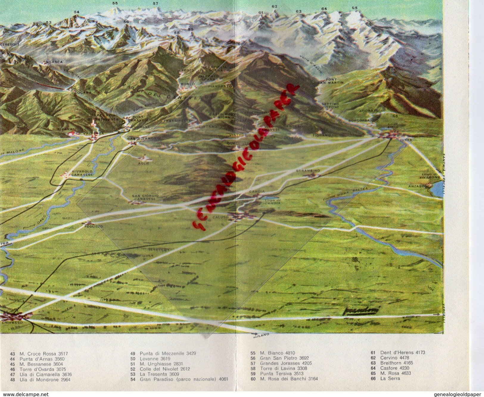 ITALIE - DEPLIANT TOURISTIQUE TORINO - TURIN- ANNEES 40-50