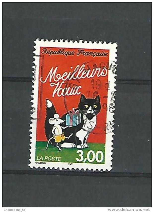 VARIÉTÉS  1997  N°  3123  SOURIS ET CHAT   OBLITÉRÉ 0.50 € - Used Stamps