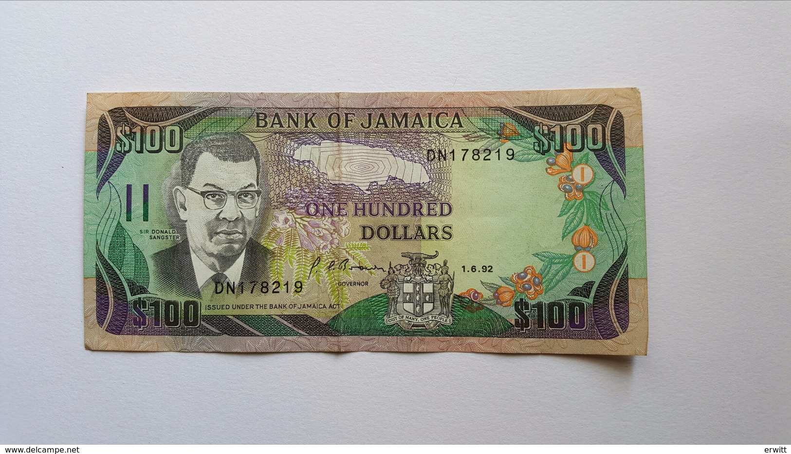 GIAMAICA 100 DOLLARI 1992 - Giamaica