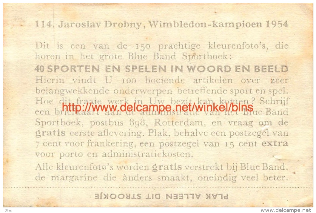 Jaroslav Drobny, Wimbeldon-kampioen 1954 - Trading Cards
