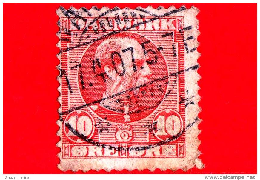 DANIMARCA - Danmark - Usato - 1904 - Re Christian IX - 10 - Usati