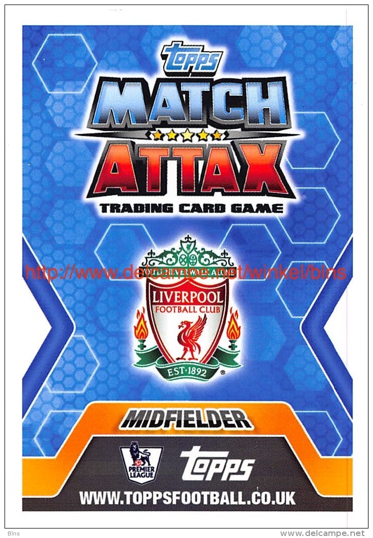 Joe Allen - Liverpool - Trading Cards