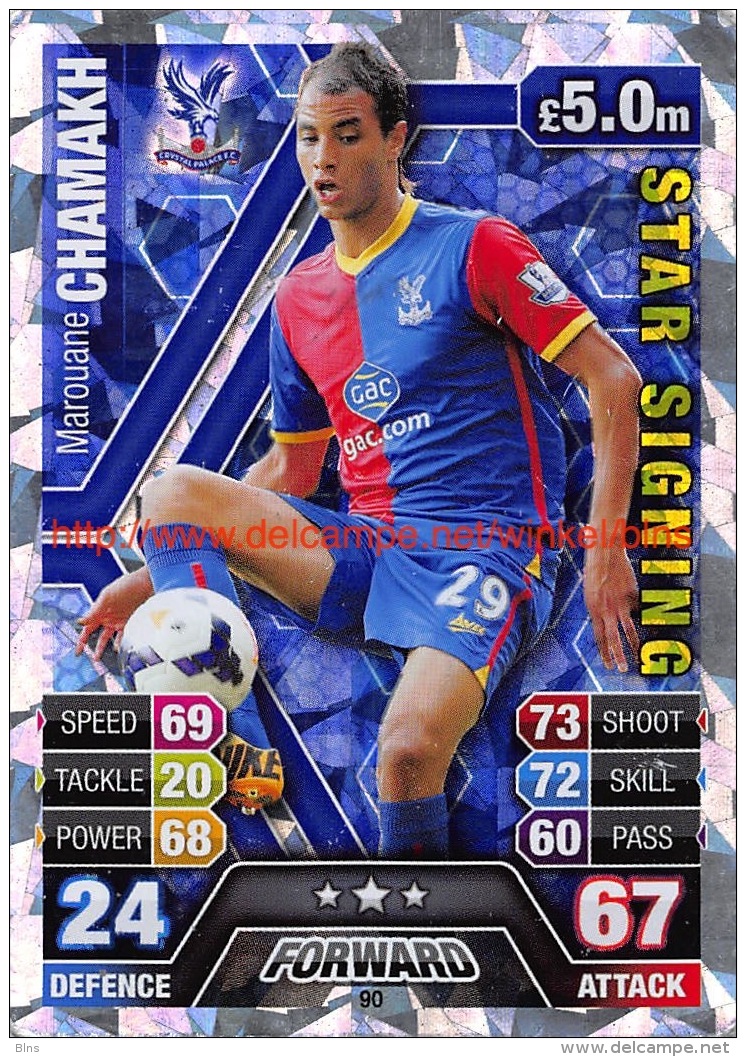 Marouane Chamakh - Crystal Palace - Trading Cards