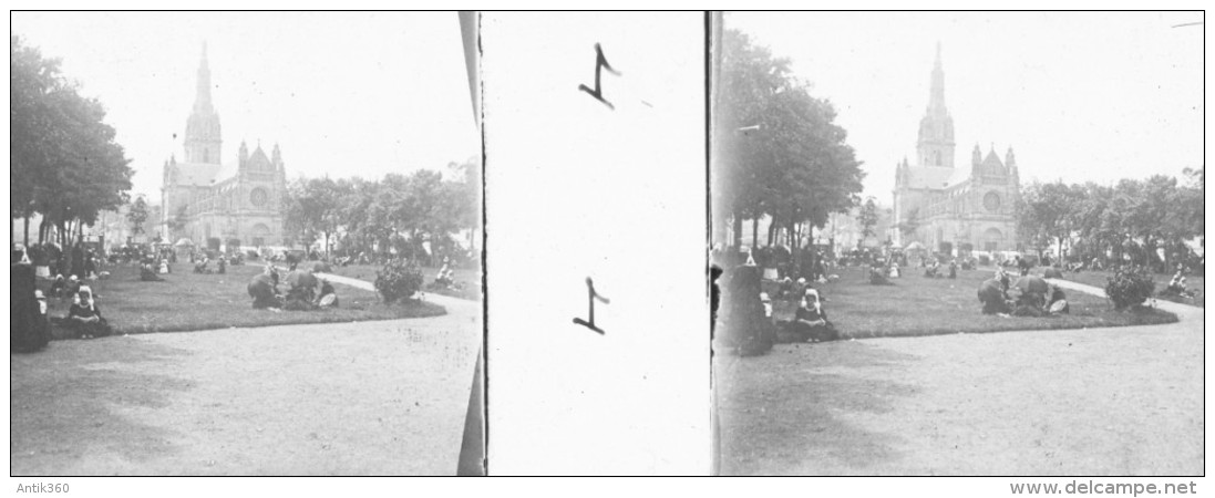 Voyage En Bretagne Vers 1910 Lot De 24 Vues Positives Stéréoscopiques Sur Verre Vérascope Stéréoscope - Glasplaten
