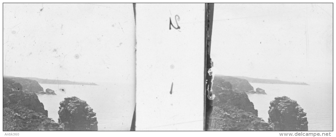Voyage en Bretagne vers 1910 lot de 24 Vues positives stéréoscopiques sur verre Vérascope Stéréoscope