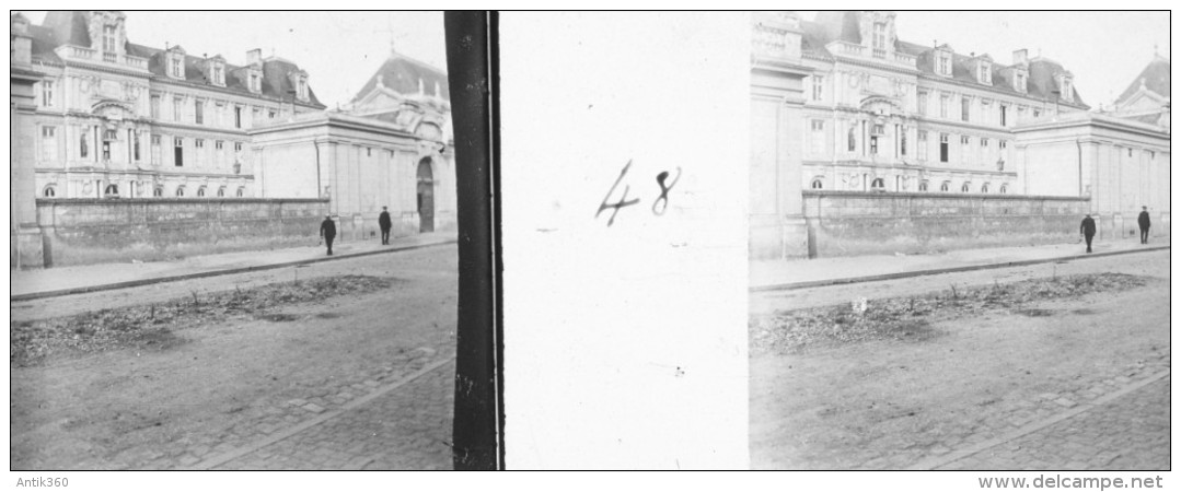 Voyage à Saumur Vers 1910 Lot De 5 Vues Positives Stéréoscopiques Sur Verre Vérascope Stéréoscope - Glasplaten
