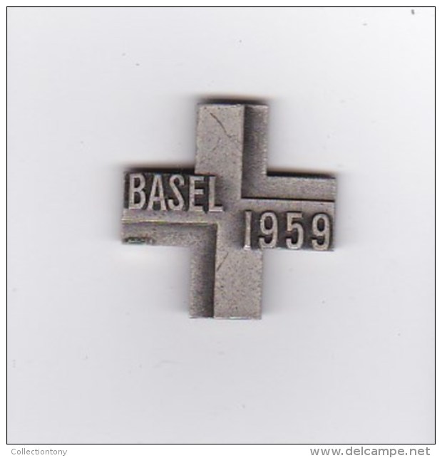 Medaglia - Spilla - HUGUENIN - CROCE BASEL 1959 ARGENTO -  (svizzera) - Altri & Non Classificati