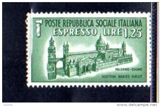 1944 - REPUBBLICA SOCIALE ITALIANA - R.S.I - ESPRESSO DUOMO DI PALERMO -  NUOVO MNH** - F050 - Poste Exprèsse