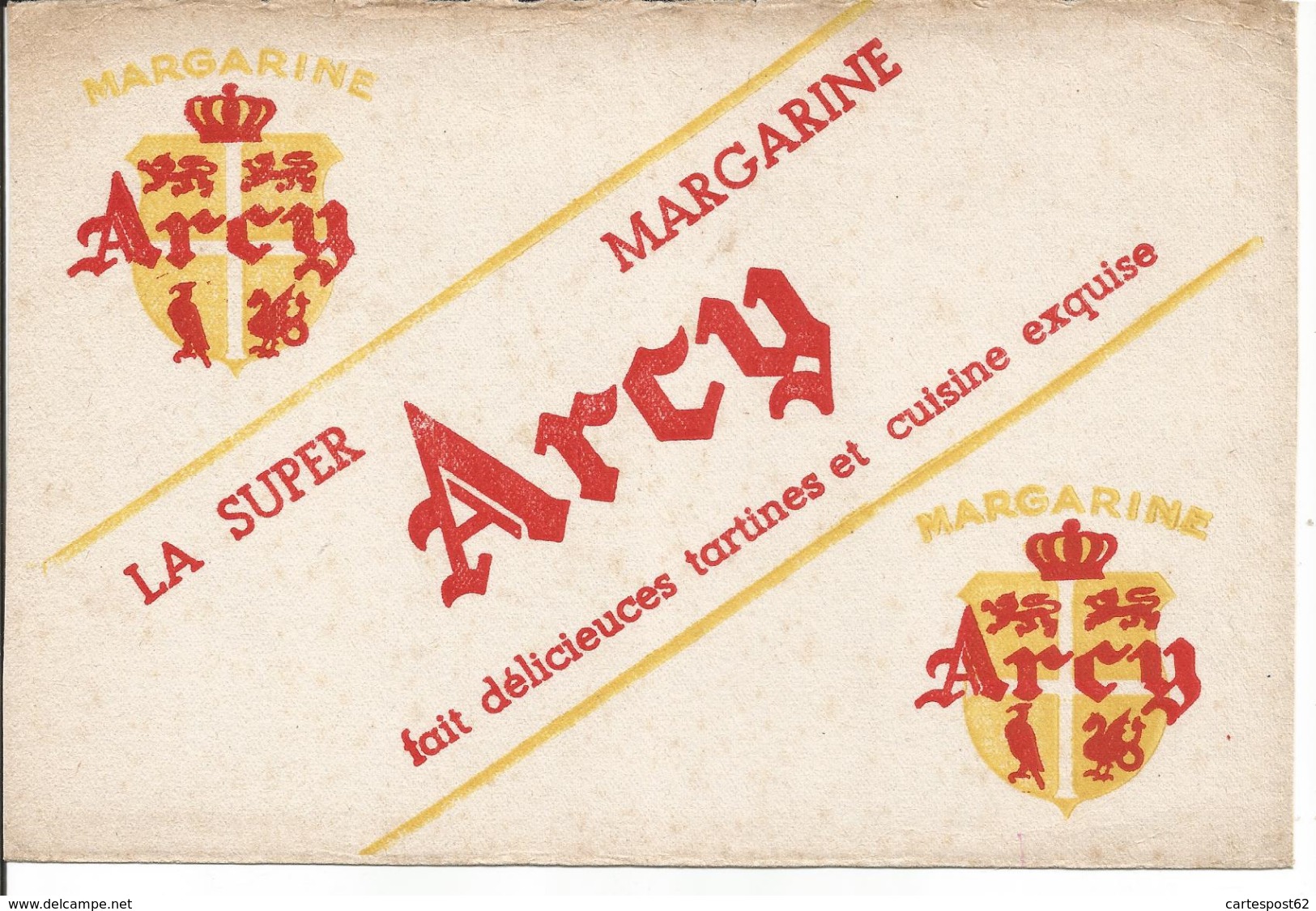 Buvard Super Margarine Arcy. Délicieuses Tartines. - Alimentaire