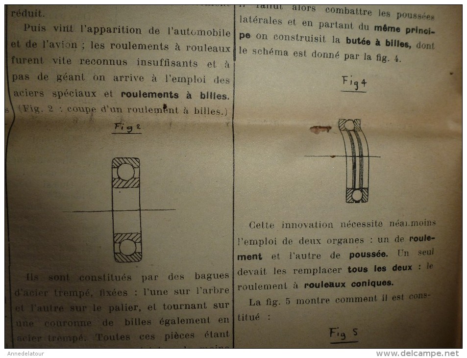 rare revue commerciale  "Dollé"   Mars 1936 --->LES CONSEILLERS SAISONNIERS :Les roulements à billes, Pour transformer