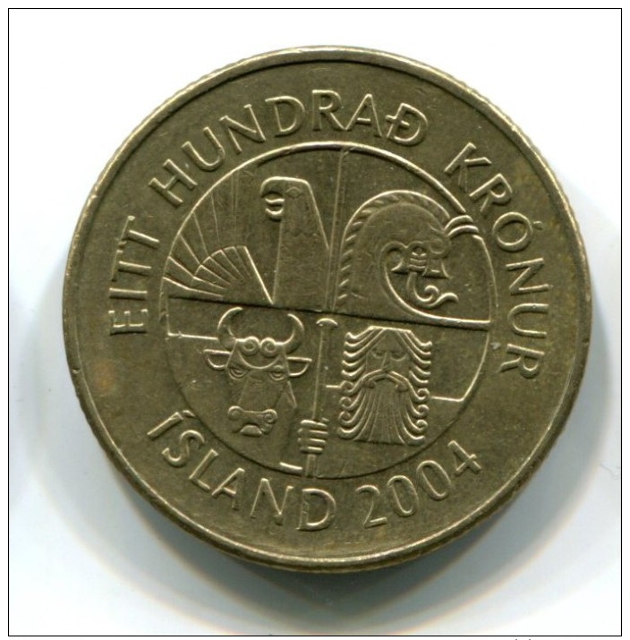 2004 Iceland 100 Kronur Coin - Island