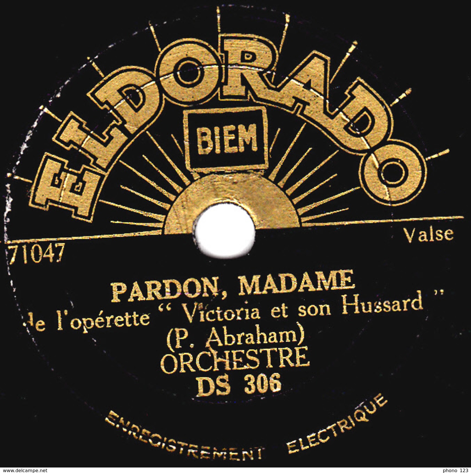 78 T. -  20 Cm - état Tb -  ORCHESTRE -  GOOD NIGHT - PARDON MADAME - 78 T - Disques Pour Gramophone