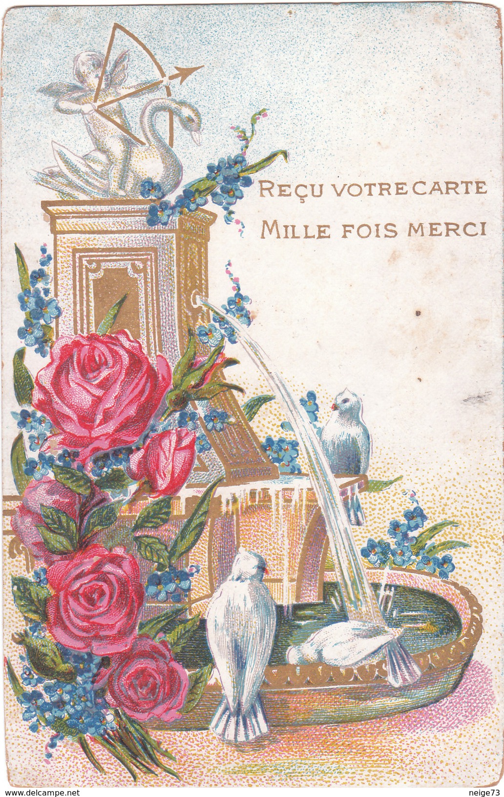 Carte Postale Ancienne Fantaisie - Oiseaux - Fleurs - Autres & Non Classés