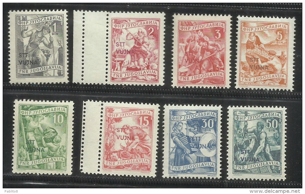 TRIESTE B 1953 ECONOMIA E INDUSTRIA SOPRASTAMPATI DI JUGOSLAVIA YUGOSLAVIA OVERPRINTED SERIE COMPLETA COMPLETE SET MNH - Mint/hinged