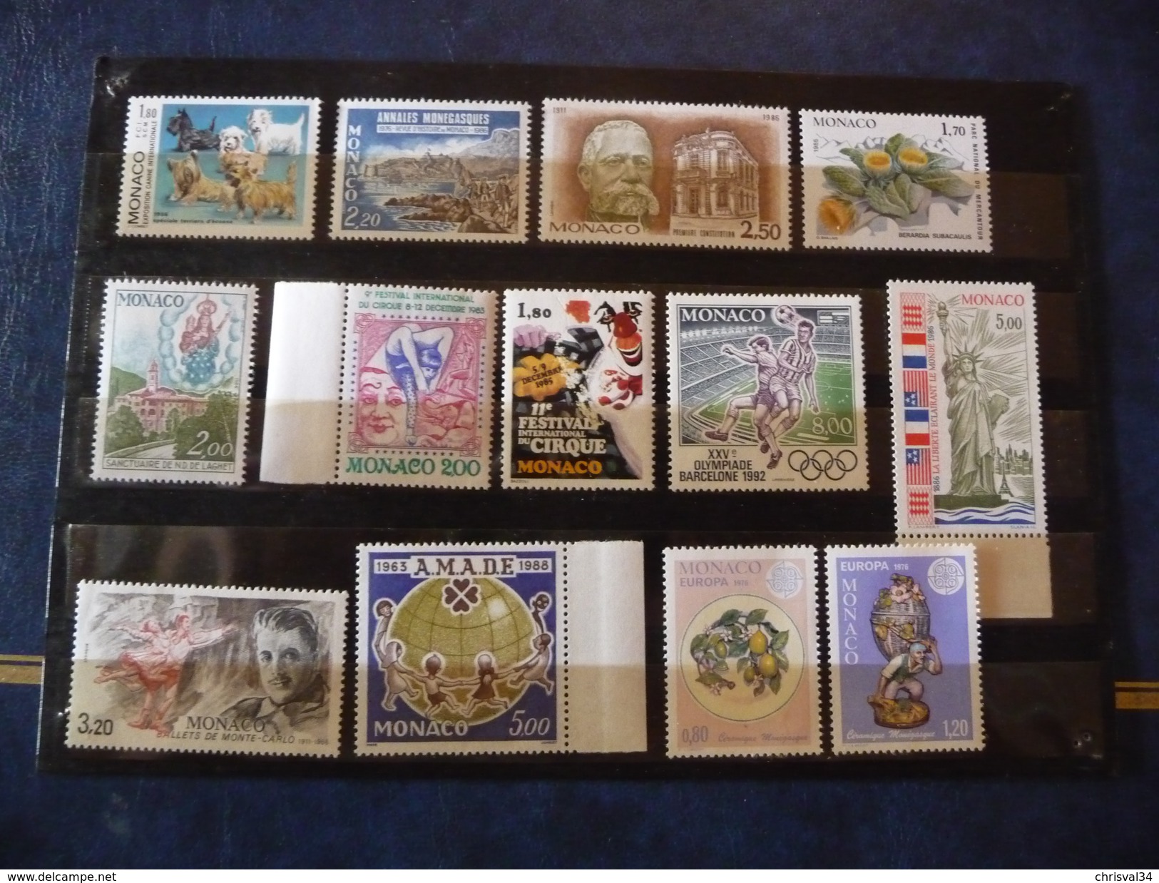 LOT  COLLECTION  TIMBRES  DE  MONACO  NEUFS  LUXE**  COTE  31,00  EUROS - Collections, Lots & Séries