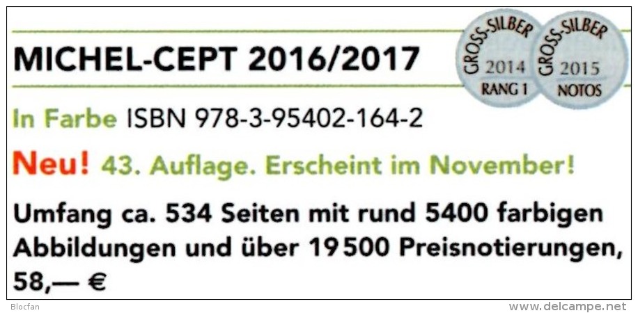 MlCHEL CEPT Briefmarken Katalog 2017 Neu 58€ EUROPA-Rat Vorläufer Mitläufer EG NATO EFTA KSZE Symphatie Catalog Germany - Supplies And Equipment