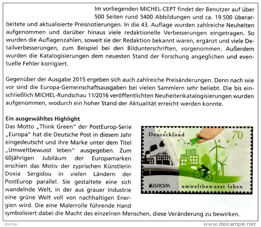 MlCHEL CEPT Briefmarken Katalog 2017 Neu 58€ EUROPA-Rat Vorläufer Mitläufer EG NATO EFTA KSZE Symphatie Catalog Germany - Material