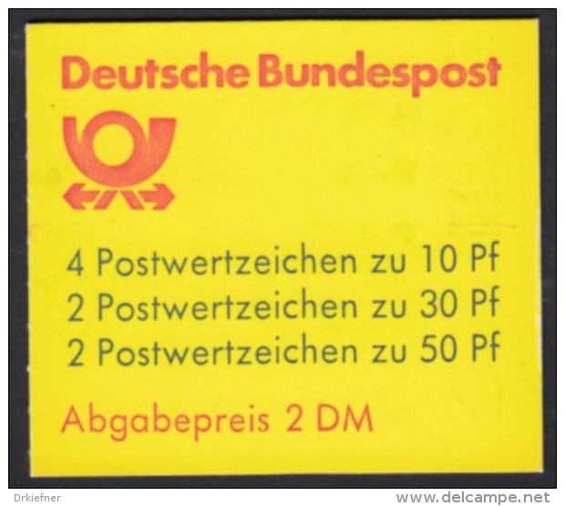 BRD MH 22 I Ad K2 OZ, Postfrisch **, Mit Abart: "S" Von "BUNDESPOST" Gebrochen - Autres & Non Classés