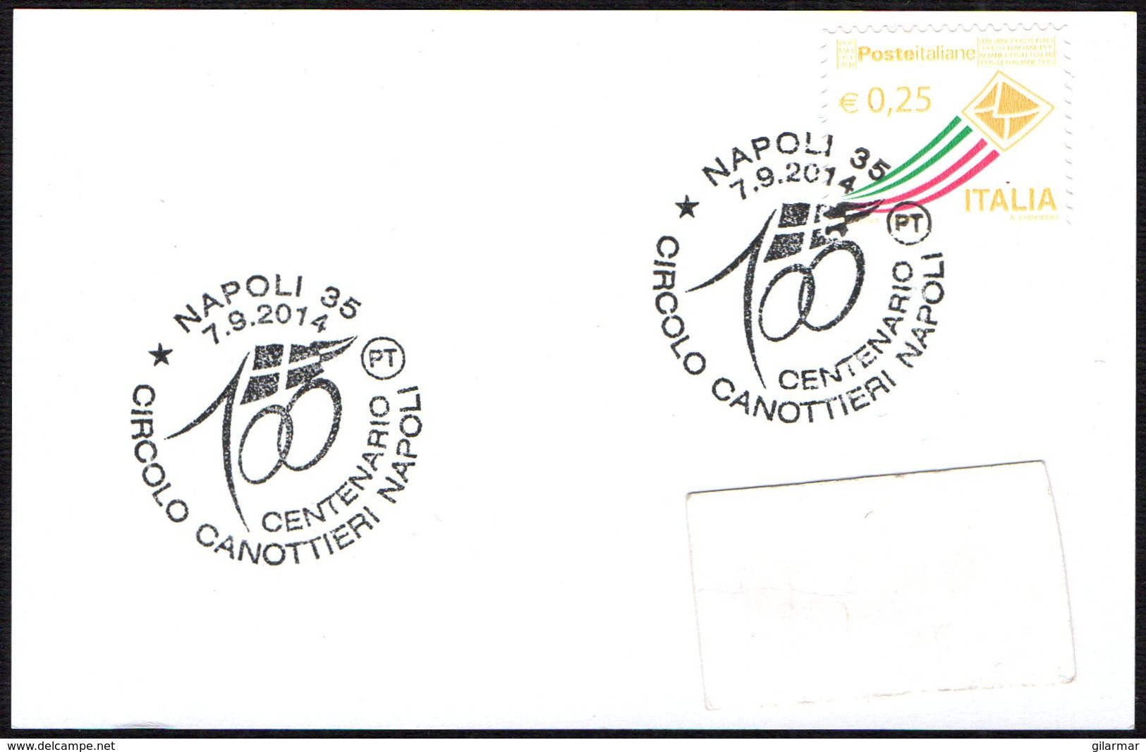 ROWING - ITALIA NAPOLI 2014 - CENTENARIO CIRCOLO CANOTTIERI NAPOLI - SMALL SIZE CARD - Canottaggio