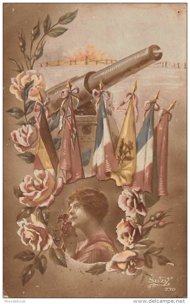 LOT 99 CPA - Patriotiques, 1914-1918, poilu, femme, enfant, Patriotic Frenchman, war 1914-1918 - ecrites lot 3- scannées