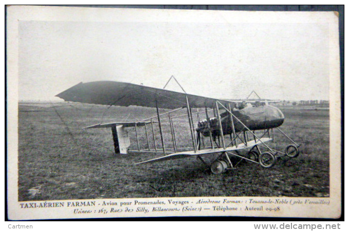 AVIATION DE TOURISME FARMAN TAXI AERIEN PROMENADES VOYAGES 78 TOUSSUS LE NOBLE - 1919-1938