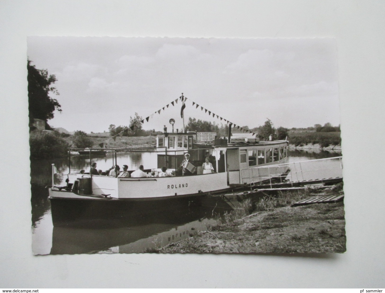 AK Echtfoto 1950er Jahre?! Elb Rundfahrt MS Roland. Schiffseigner G. Wellert. Hitzacker Wendland - Veerboten