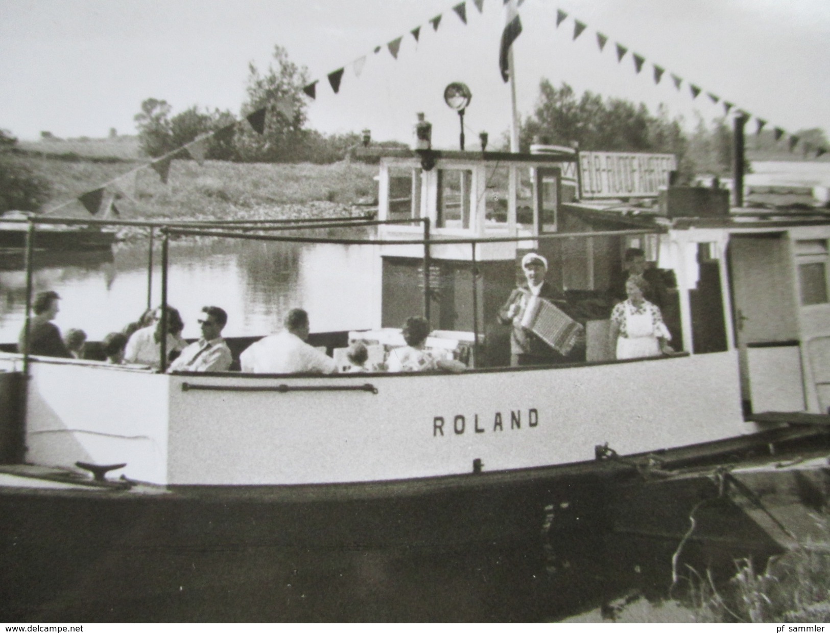 AK Echtfoto 1950er Jahre?! Elb Rundfahrt MS Roland. Schiffseigner G. Wellert. Hitzacker Wendland - Ferries