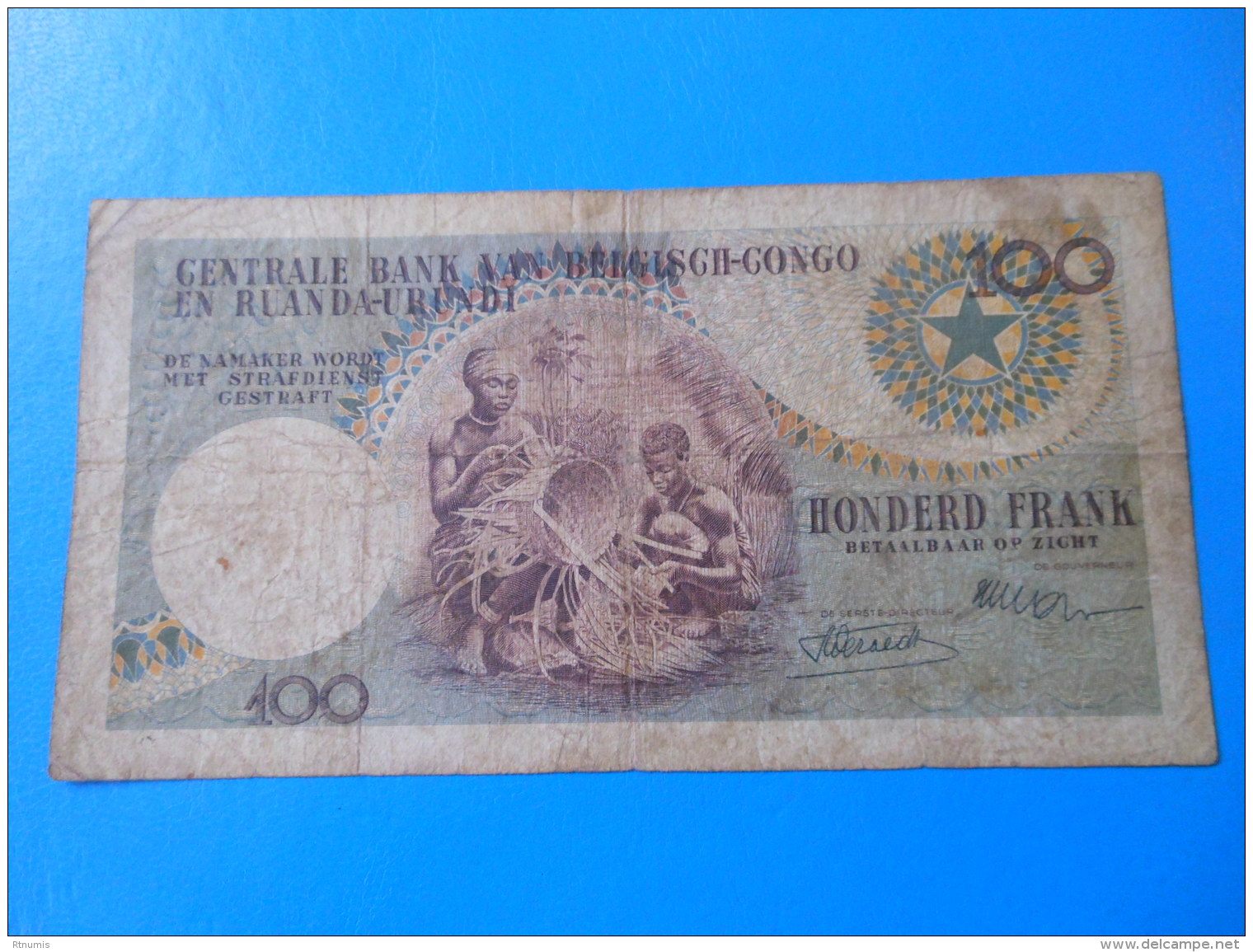 Congo Belge Belgian Congo 100 Francs 1-3-1955 F TB P33a - Banco De Congo Belga