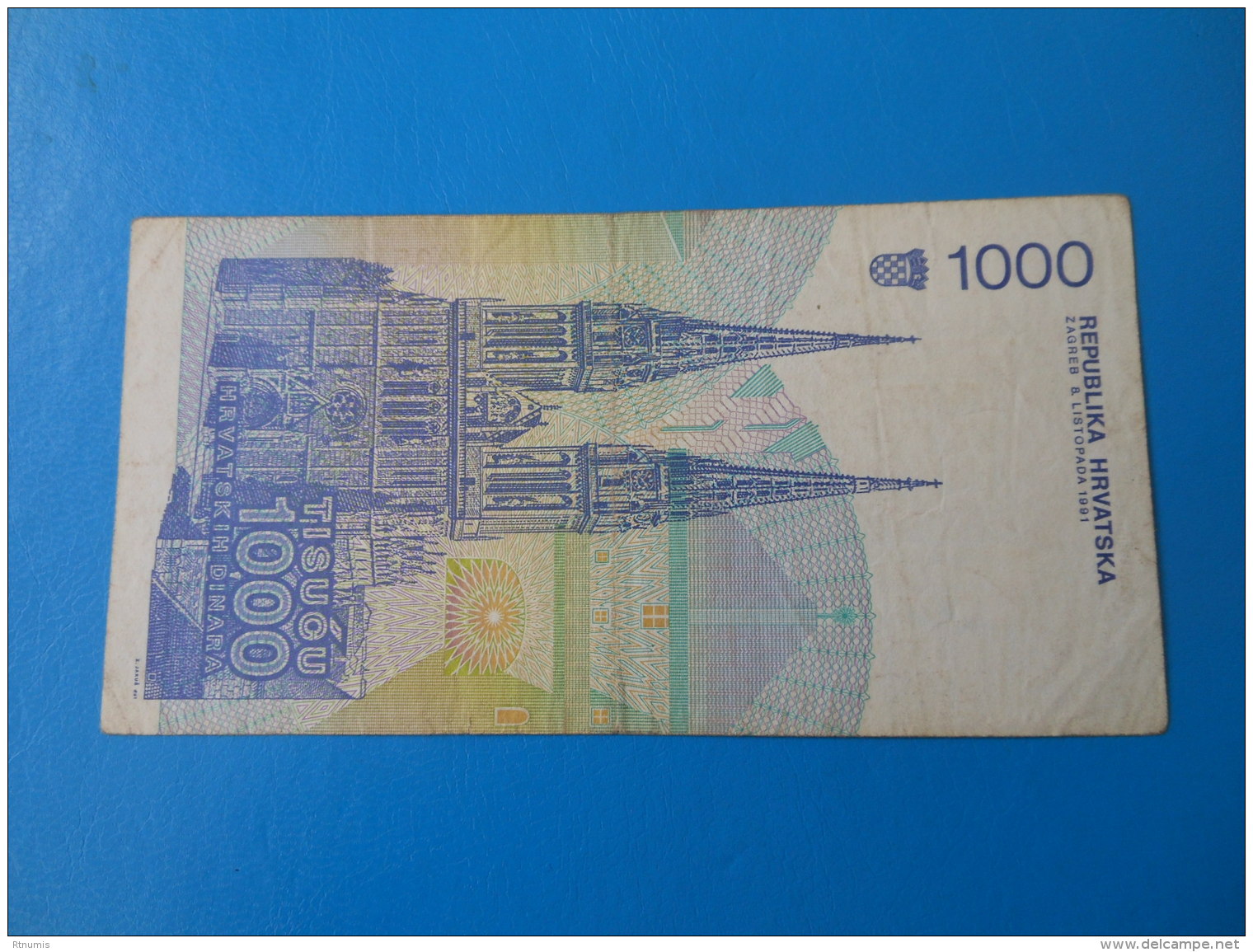 Croatie Croatia 1000 Dinara 1991 P22a TB F - Croatia