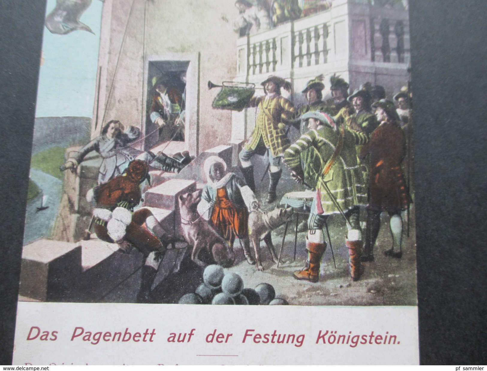 AK Das Pagenbett Auf Der Festung Königstein. Tafelberg. Künstlerkarte. Professor V. Oer - Königstein (Sächs. Schw.)