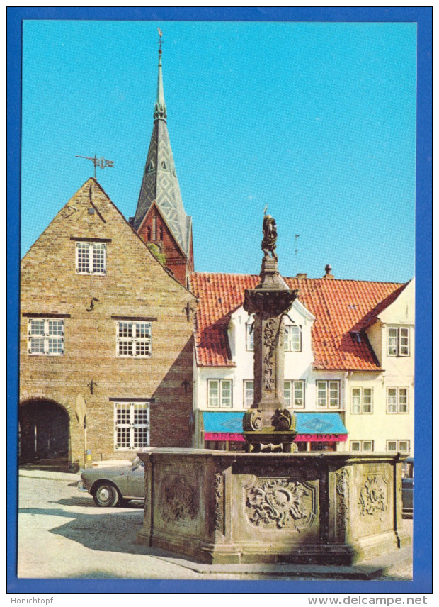 Deutschland; Flensburg; Nordermarkt Und Neptunsbrunnen - Flensburg