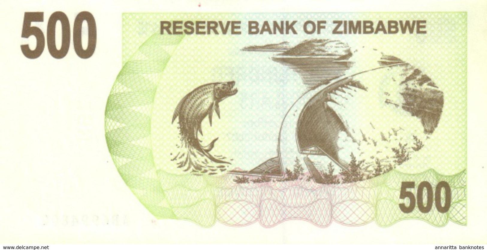 ZIMBABWE 500 DOLLARS 2006 P-43 UNC [ZW134a] - Simbabwe