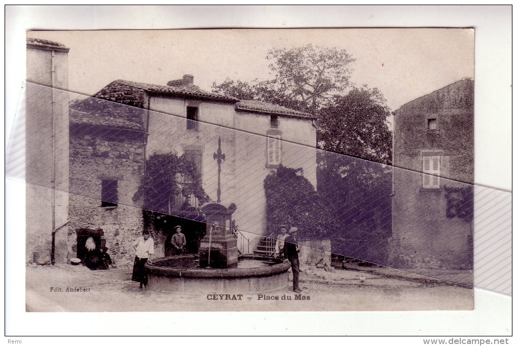 63 CEYRAT Place Du MAS Editions Audebert Animée Fontaine - Autres & Non Classés