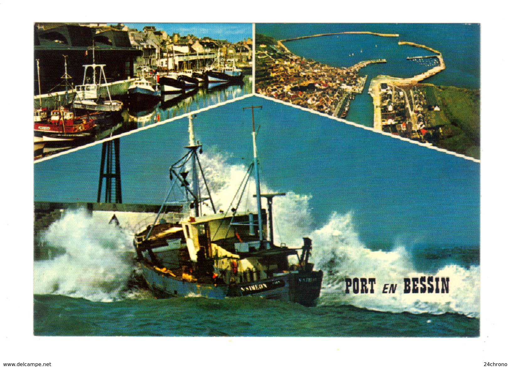 Port En Bessin: Multi Vues, Bateau De Peche (16-2583) - Port-en-Bessin-Huppain