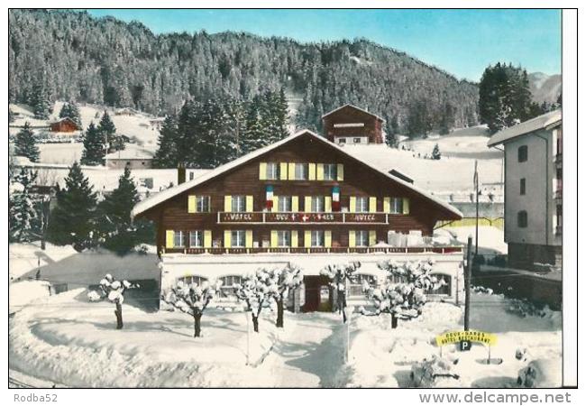 CPSM - Villars Sur Ollon - Hôtel Restaurant Des Deux Gares - Sous La Neige - Ollon