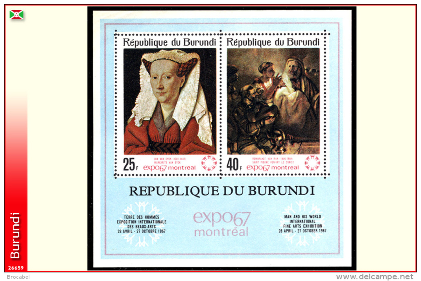 Burundi BL 0020**  Expo 67 Montréal  MNH - Unused Stamps