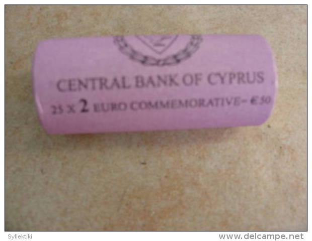 CYPRUS 2009 E.M.U. COMMEMORATIVE 2 EURO COINS IN ROLL - Rollen