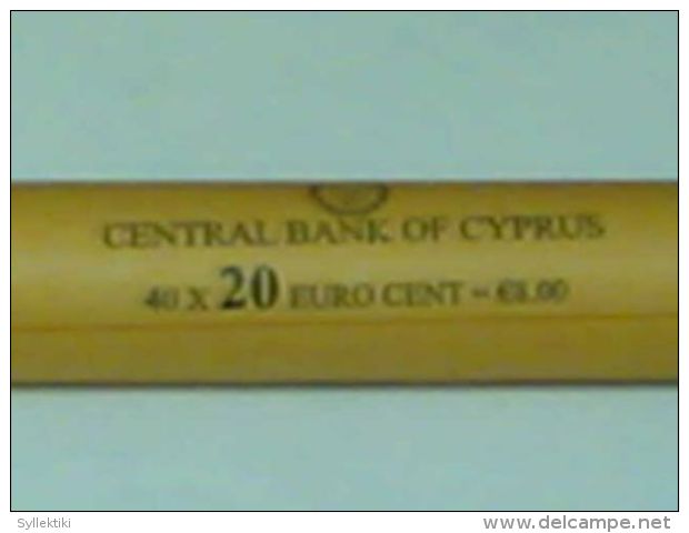 CYPRUS 2011 20 CENT EURO COINS IN ROLL - Rolls