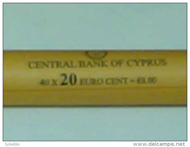 CYPRUS 2011 20 CENT EURO COINS IN ROLL - Rollen