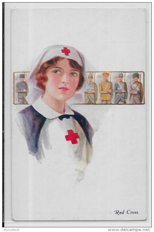 CPA Croix Rouge Red Cross Non Circulé Patriotique Russie Femme Girl Woman - Croix-Rouge