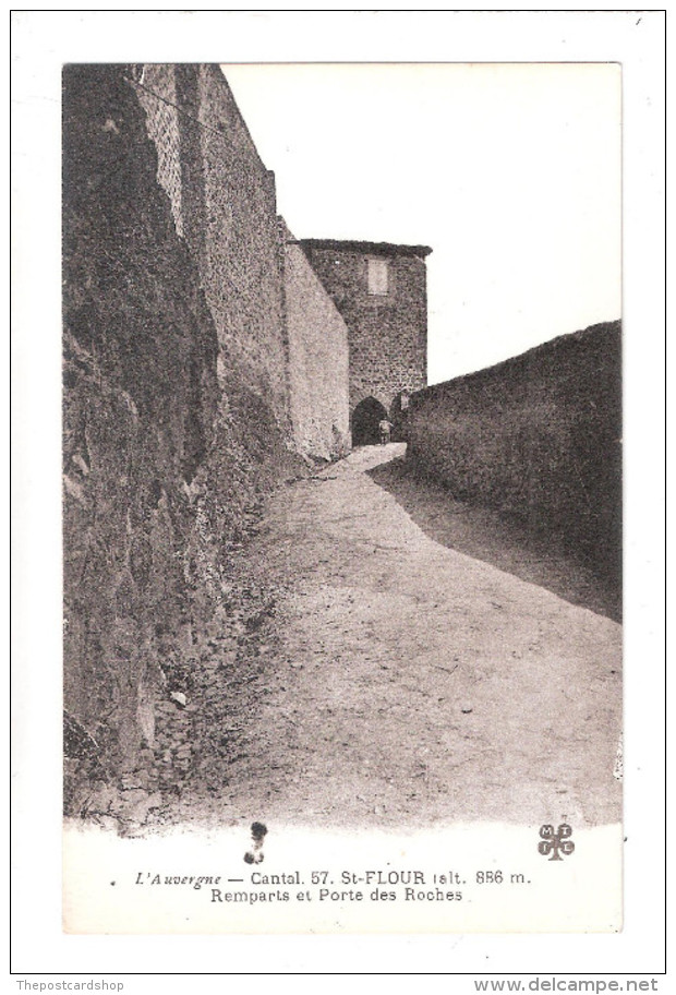 CPA 15 SAINT FLOUR St-Flour Remparts Et Porte Des Roches - Saint Flour