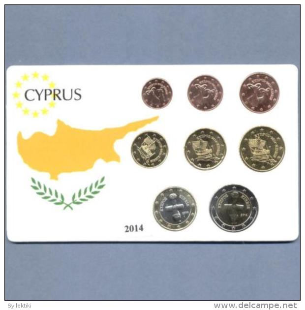 CYPRUS 2014 COMPLETE EURO COINS SET UNC IN NICE PACKING - Zypern