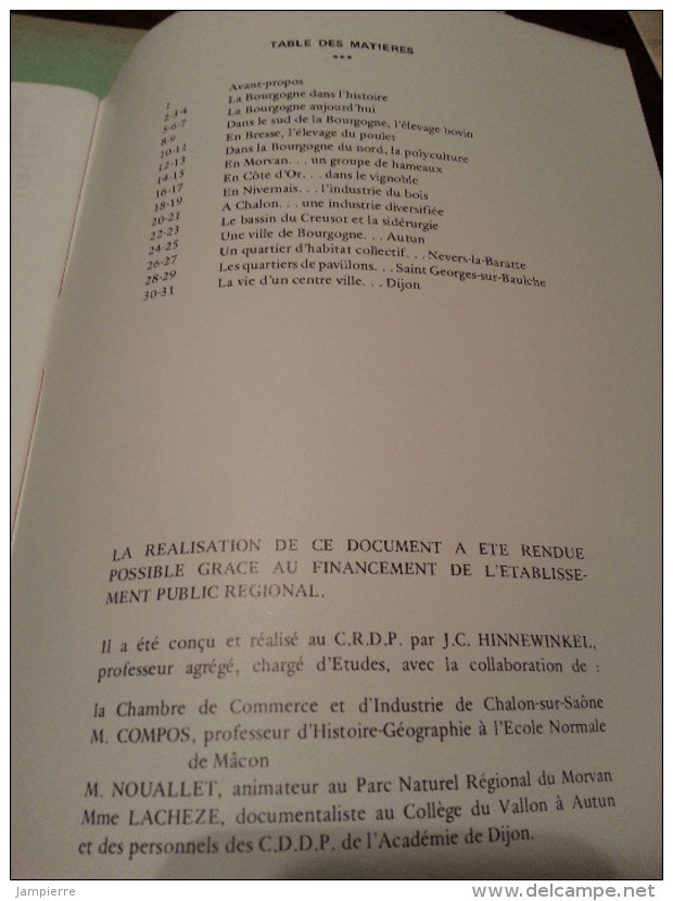 A La Découverte De La Région Bourgogne - 1980 - CRDP Dijon Par Hinnewinkel - Chalon, Autun, Nevers, Dijon (rare) - Bourgogne