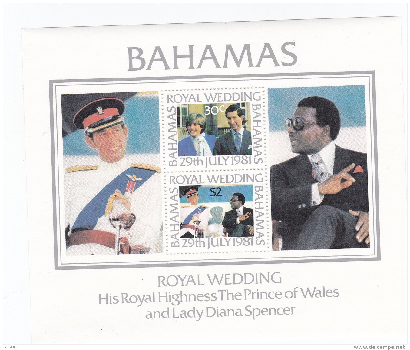 Bahamas 1981 Royal Wedding Prince Charles/Lady Di Souvenir Sheet MNH/** (H23) - Familles Royales