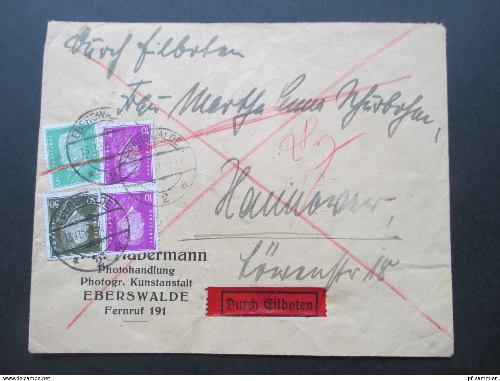 Deutsches Reich 1932 Durch Eilboten / Eilbrief Reichspräsidenten MiF - Briefe U. Dokumente