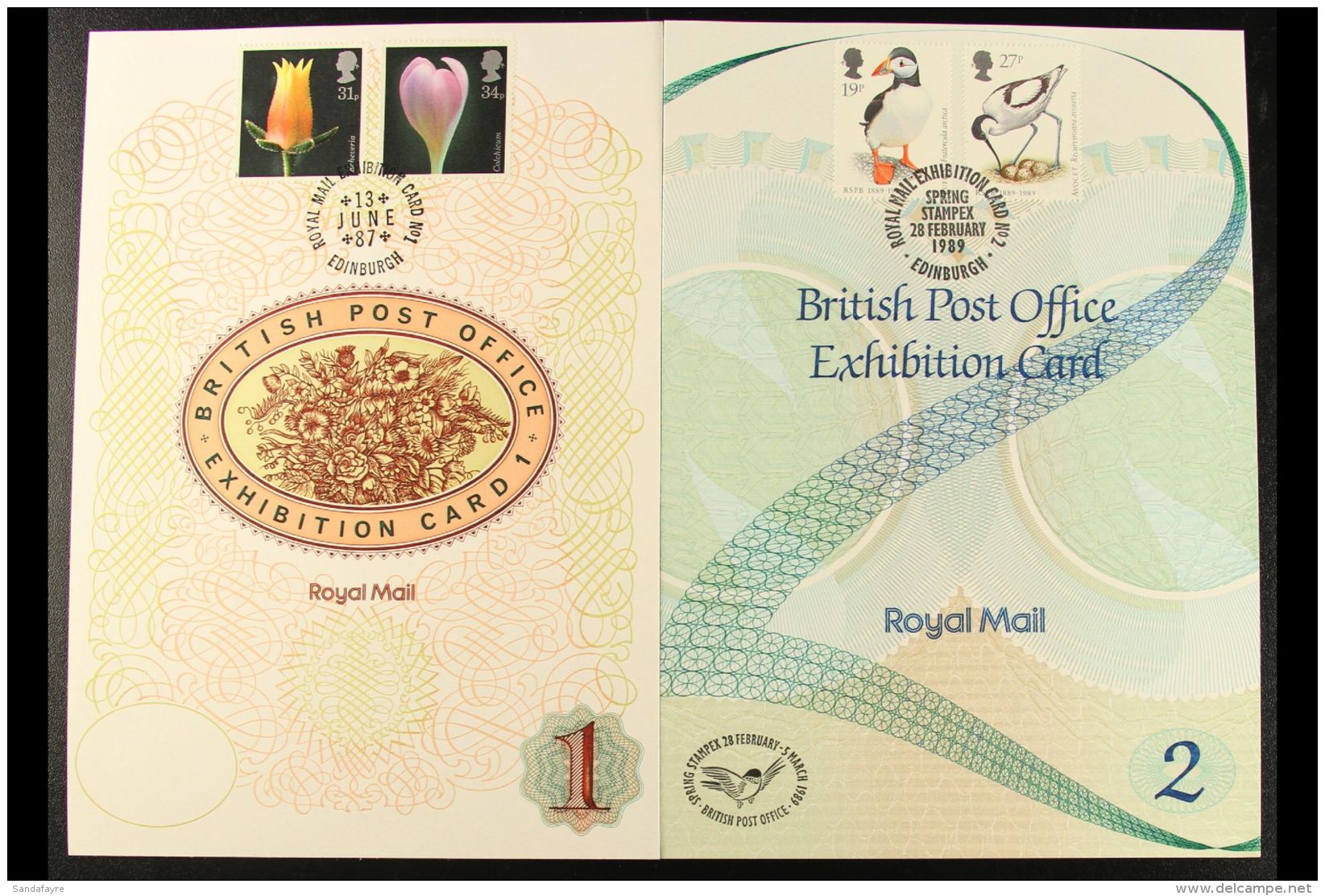 BRITISH POST OFFICE EXHIBITION CARDS 1987-1991 All Different Collection Of Royal Mail Exhibition Cards - All 4... - Other & Unclassified