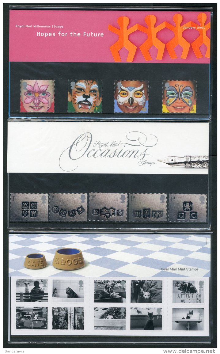 2001 PRESENTATION PACKS A Lovely Complete Year Collection From The Hopes Of The Future Set To The Christmas Set.... - Other & Unclassified