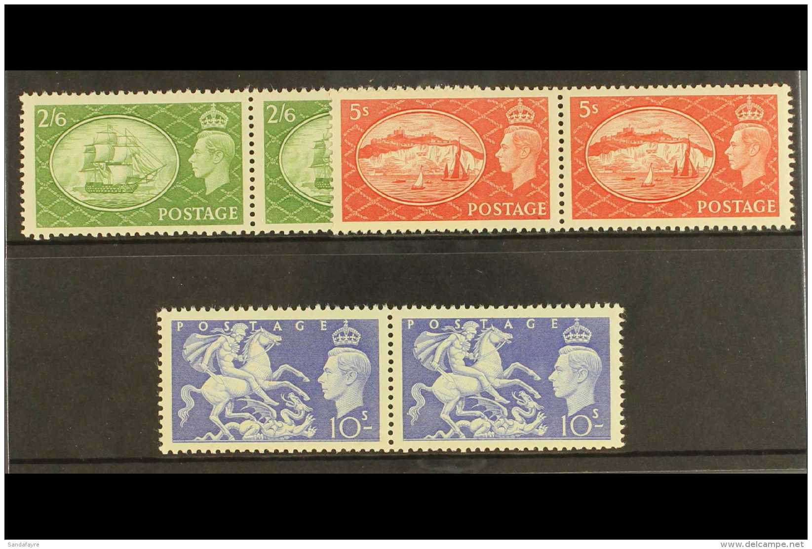 1951 Festival Of Britain Set (less &pound;1), SG 509/11, Never Hinged Mint PAIRS (6 Stamps) For More Images,... - Unclassified