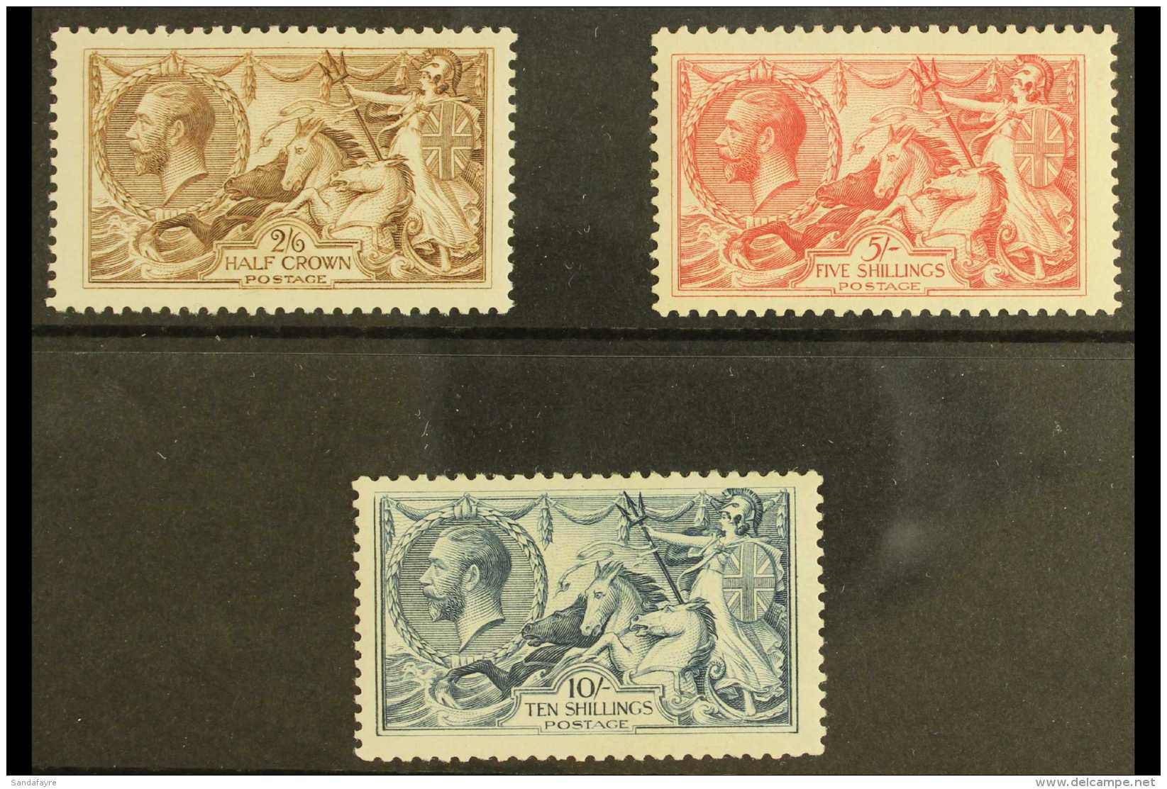 1918-19 Bradbury Wilkinson Seahorse Set, SG 414, 416/7, Very Lightly Hinged Mint (3 Stamps) For More Images,... - Zonder Classificatie