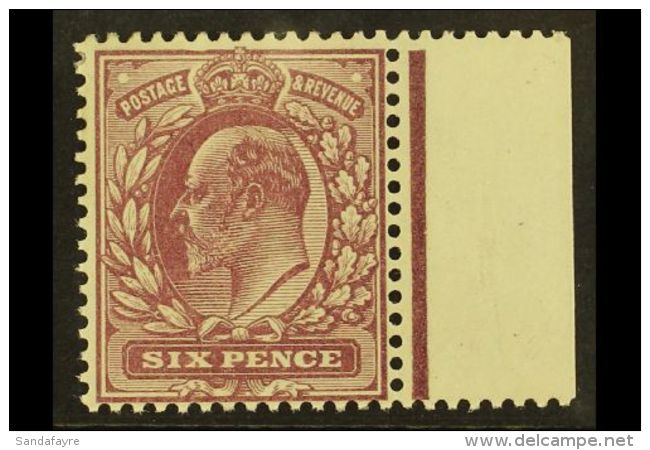 1913 6d Dull Purple "Dickenson Coated Paper", SG 301 / Spec M34(1), Lightly Hinged Mint With Sheet Margin At... - Zonder Classificatie